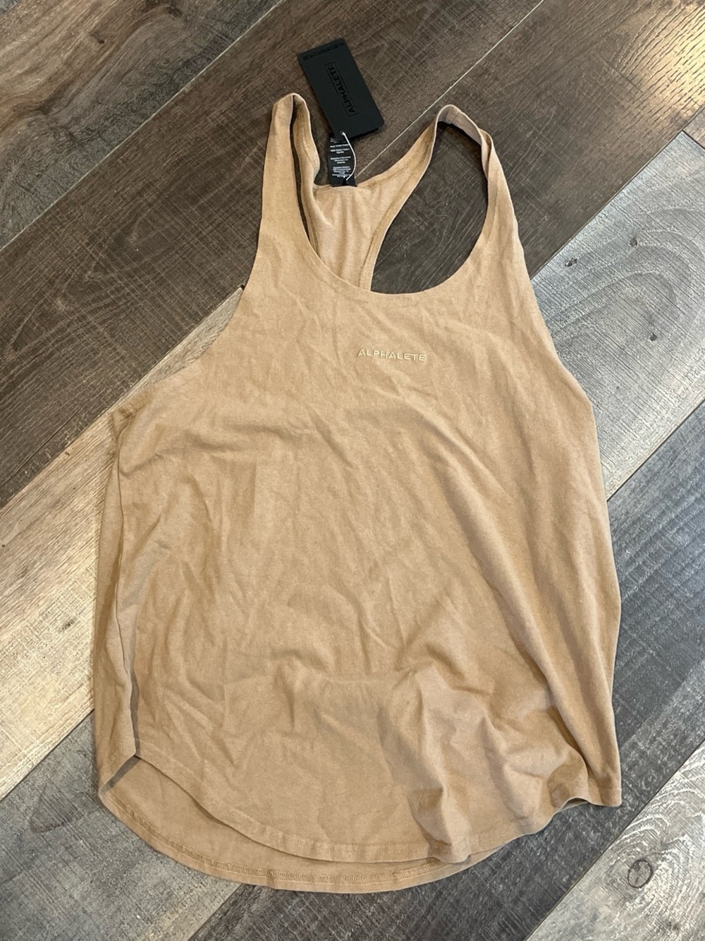 Alphalete men’s medium Racerback Tank - Beige Tan